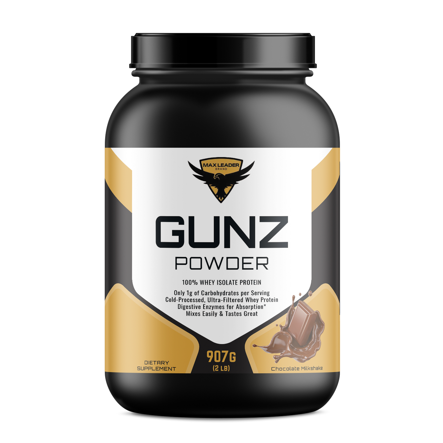 GunzPowder 100% Whey Isolate Protein Powder Chocolate
