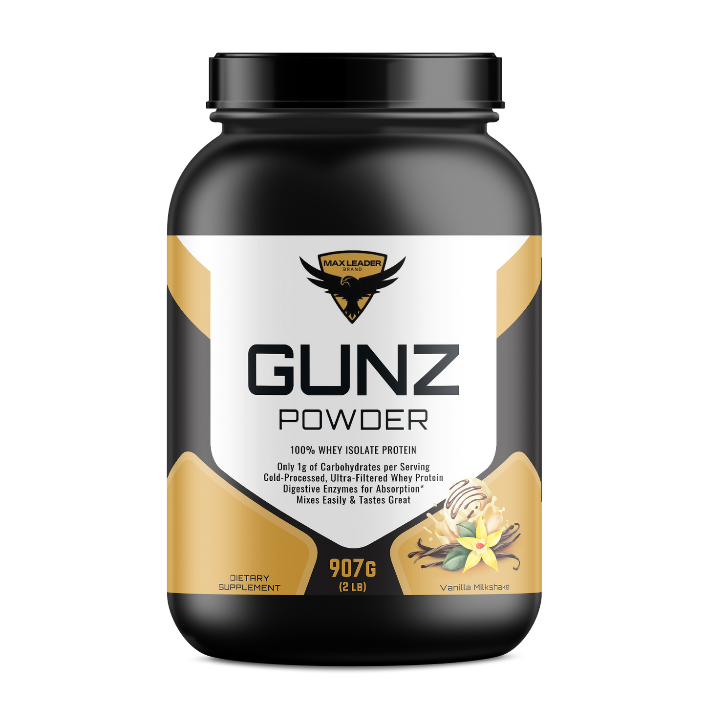 GunzPowder 100% Whey Isolate Protein Powder Vanilla