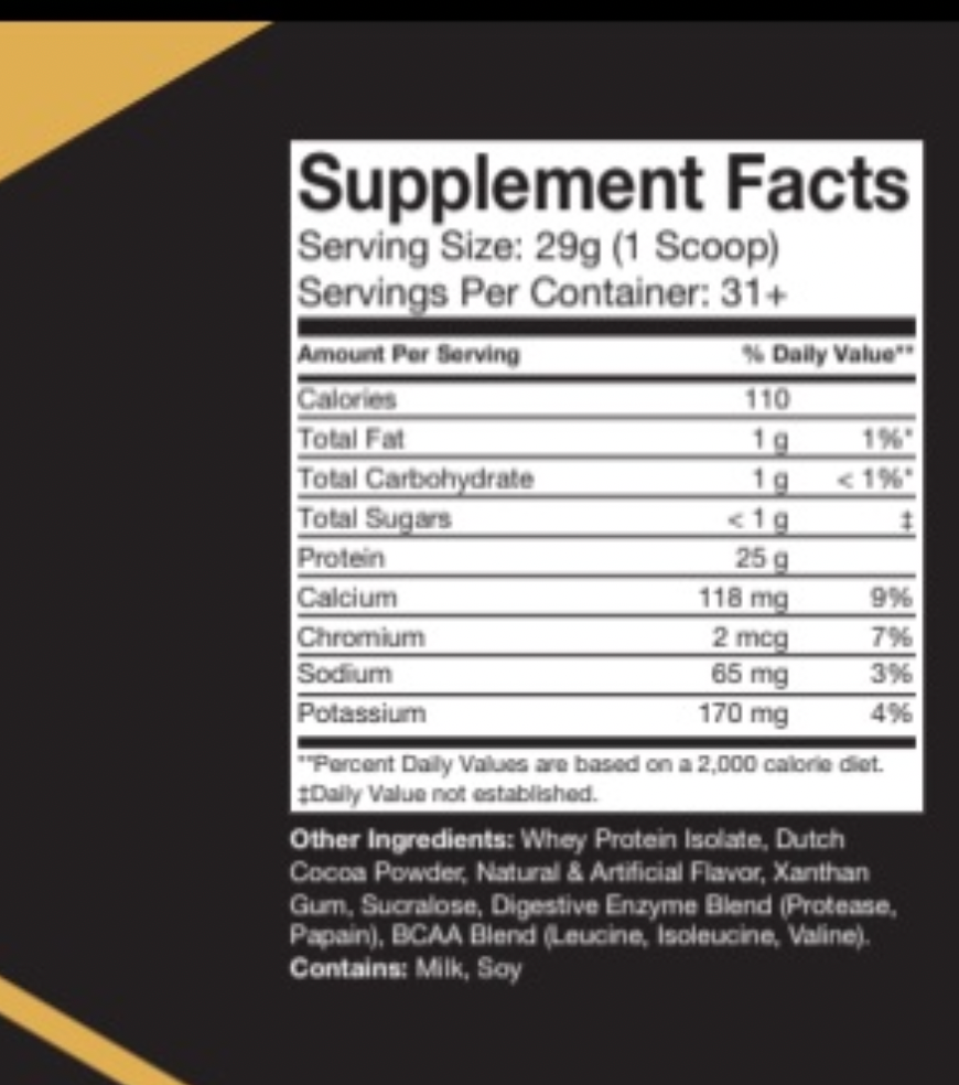 GunzPowder 100% Whey Isolate Protein Powder Vanilla